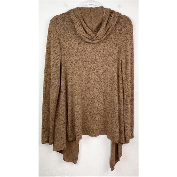 Free People Rust/Brown Hooded Waterfall Cardigan Sweater S - Picture 2 of 2